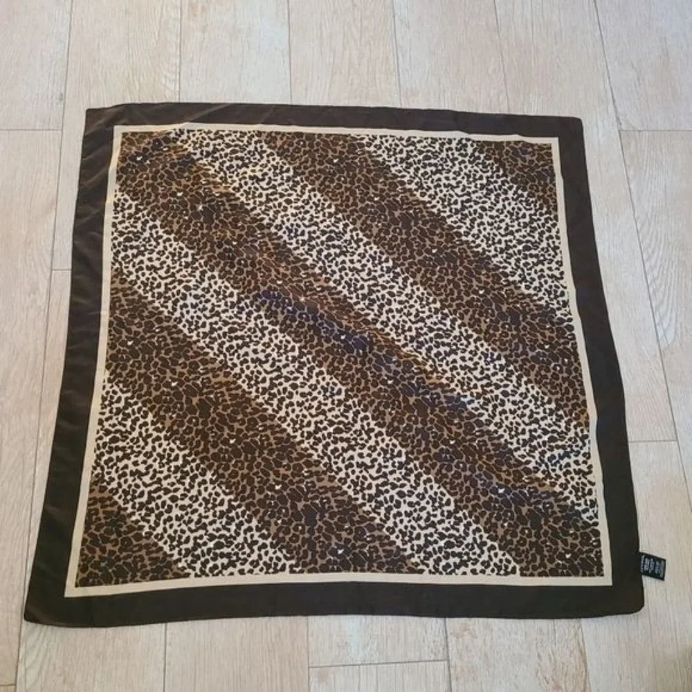 George Leopard Square Scarves
